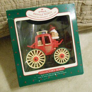 Vintage Hallmark Keepsake Ornament "Kringle Koach" 1988